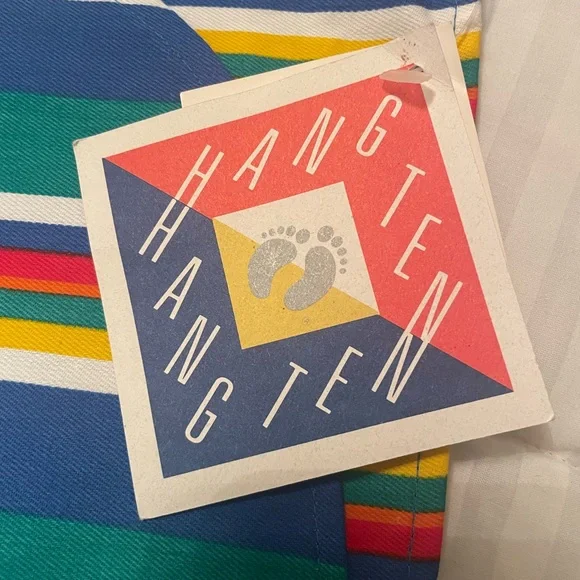 NWT Vintage Hang Ten Wrap Around Skirt  100% Cotton Made in the USA Size L - Picture 3 of 14